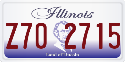IL license plate Z702715