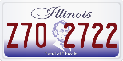 IL license plate Z702722
