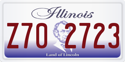 IL license plate Z702723