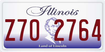 IL license plate Z702764