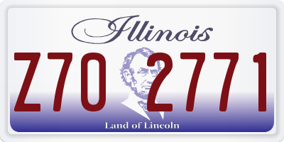 IL license plate Z702771