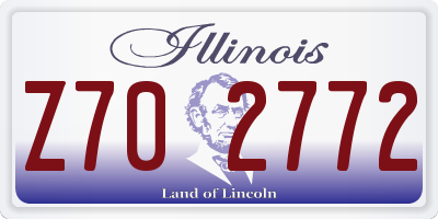 IL license plate Z702772