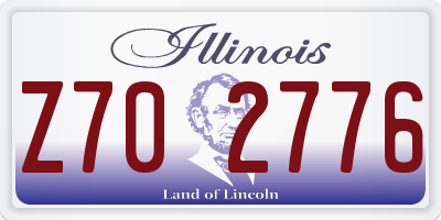 IL license plate Z702776