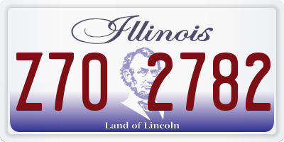 IL license plate Z702782