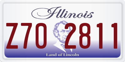 IL license plate Z702811