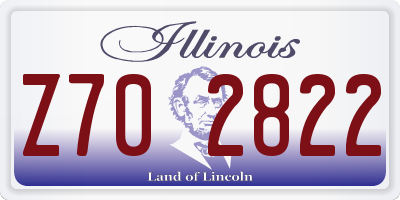 IL license plate Z702822