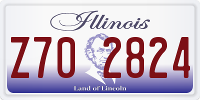 IL license plate Z702824