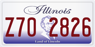 IL license plate Z702826