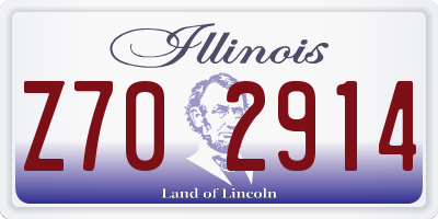 IL license plate Z702914