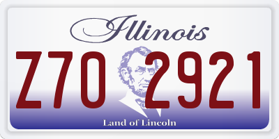 IL license plate Z702921