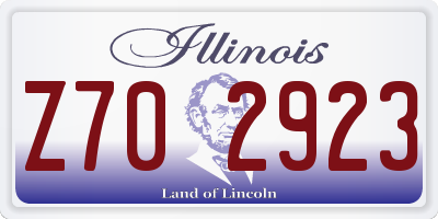 IL license plate Z702923