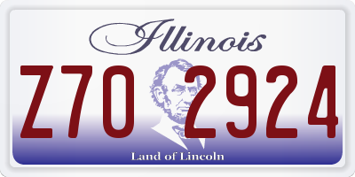 IL license plate Z702924