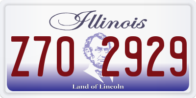 IL license plate Z702929