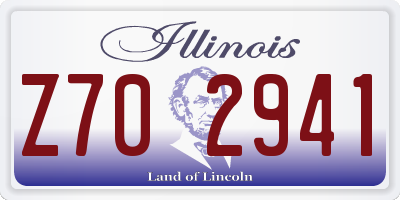 IL license plate Z702941