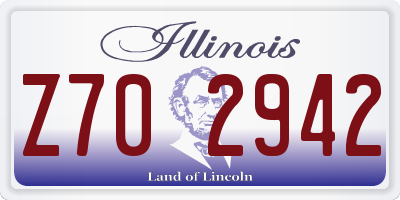 IL license plate Z702942
