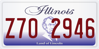 IL license plate Z702946