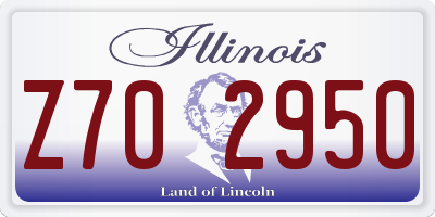 IL license plate Z702950