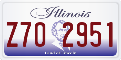 IL license plate Z702951