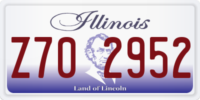 IL license plate Z702952