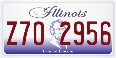 IL license plate Z702956