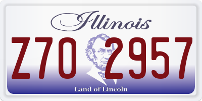 IL license plate Z702957