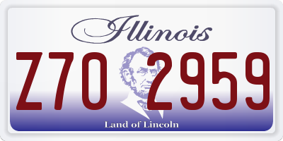 IL license plate Z702959
