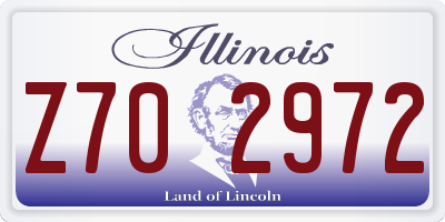 IL license plate Z702972