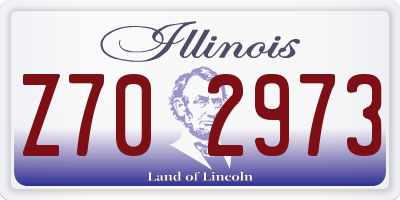IL license plate Z702973