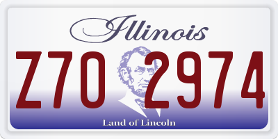 IL license plate Z702974