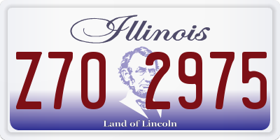 IL license plate Z702975