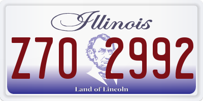 IL license plate Z702992