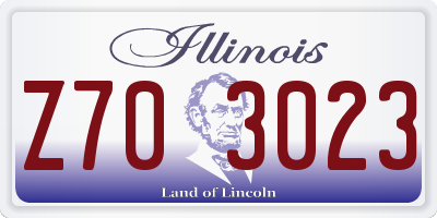 IL license plate Z703023