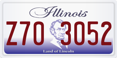 IL license plate Z703052