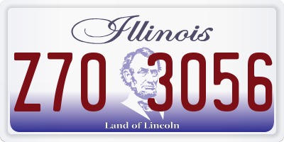 IL license plate Z703056