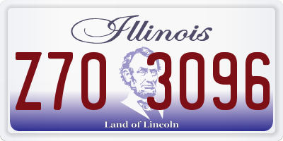 IL license plate Z703096