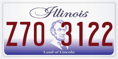 IL license plate Z703122