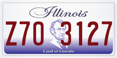 IL license plate Z703127