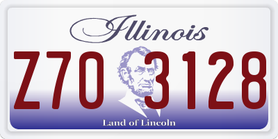 IL license plate Z703128