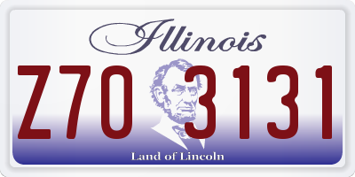 IL license plate Z703131