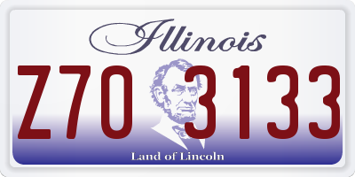 IL license plate Z703133
