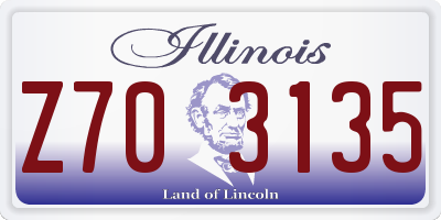 IL license plate Z703135