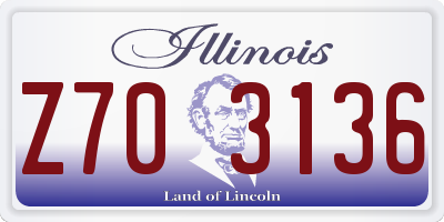 IL license plate Z703136