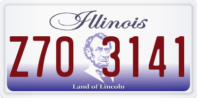 IL license plate Z703141