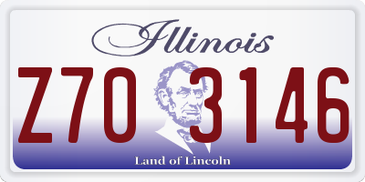 IL license plate Z703146