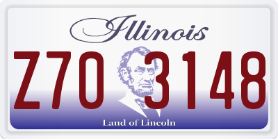 IL license plate Z703148