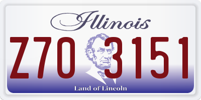 IL license plate Z703151