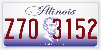 IL license plate Z703152