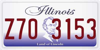 IL license plate Z703153