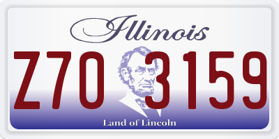 IL license plate Z703159