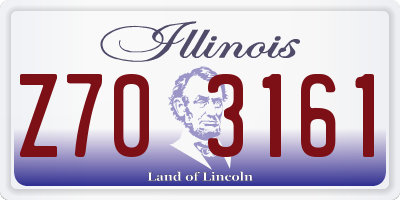 IL license plate Z703161